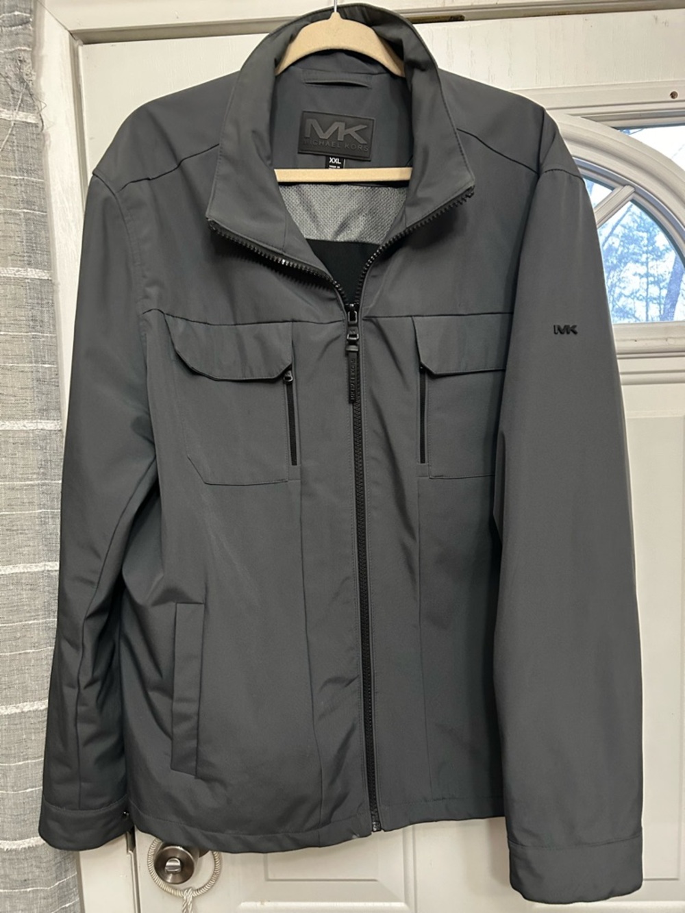 Michael Kors Men’s Charcoal Gray Performance Zip Jacket